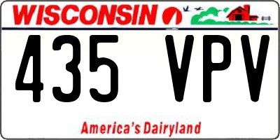 WI license plate 435VPV