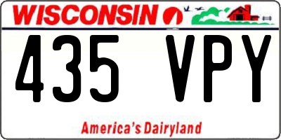 WI license plate 435VPY