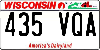 WI license plate 435VQA