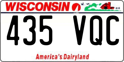 WI license plate 435VQC