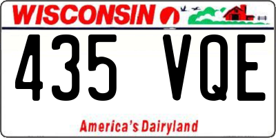 WI license plate 435VQE