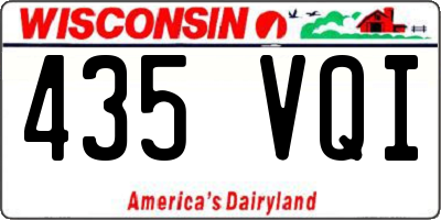 WI license plate 435VQI