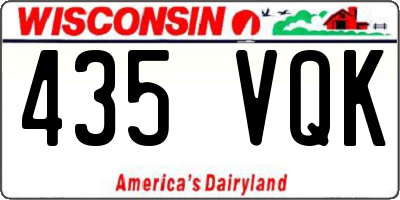 WI license plate 435VQK