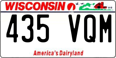 WI license plate 435VQM