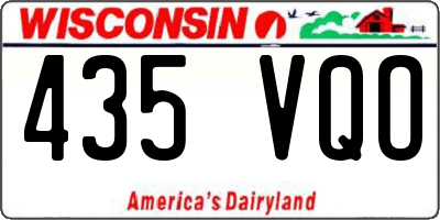 WI license plate 435VQO