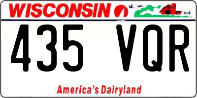 WI license plate 435VQR