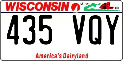 WI license plate 435VQY