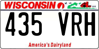 WI license plate 435VRH