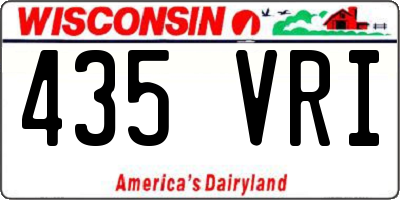 WI license plate 435VRI