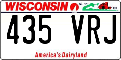 WI license plate 435VRJ