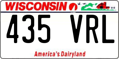 WI license plate 435VRL
