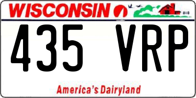 WI license plate 435VRP