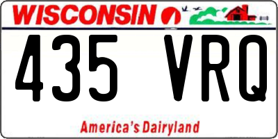 WI license plate 435VRQ