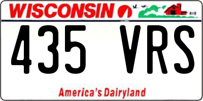 WI license plate 435VRS