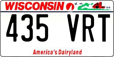 WI license plate 435VRT