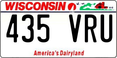 WI license plate 435VRU
