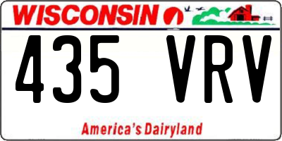 WI license plate 435VRV