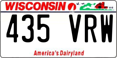 WI license plate 435VRW