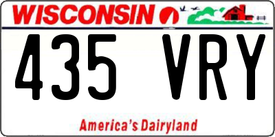 WI license plate 435VRY