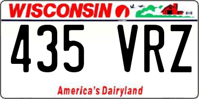 WI license plate 435VRZ