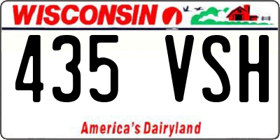 WI license plate 435VSH