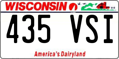 WI license plate 435VSI