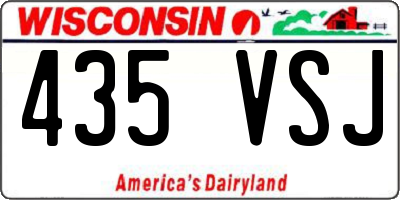 WI license plate 435VSJ