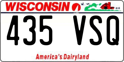 WI license plate 435VSQ