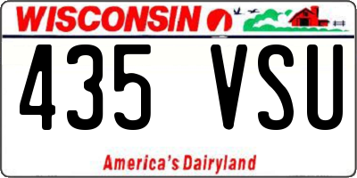 WI license plate 435VSU