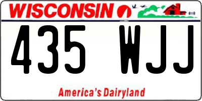 WI license plate 435WJJ