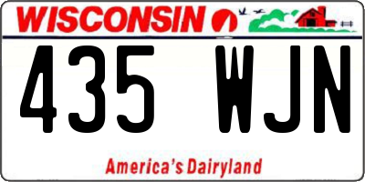WI license plate 435WJN