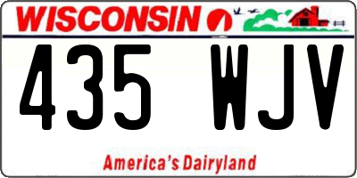 WI license plate 435WJV