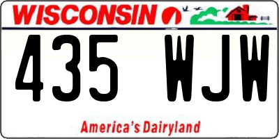 WI license plate 435WJW