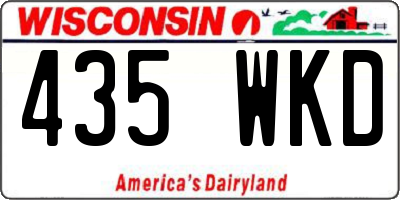 WI license plate 435WKD