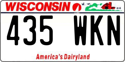 WI license plate 435WKN