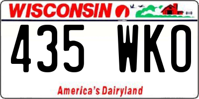 WI license plate 435WKO