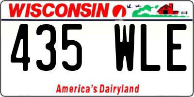 WI license plate 435WLE