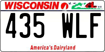 WI license plate 435WLF