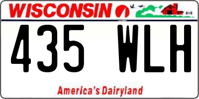 WI license plate 435WLH