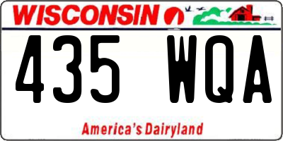 WI license plate 435WQA