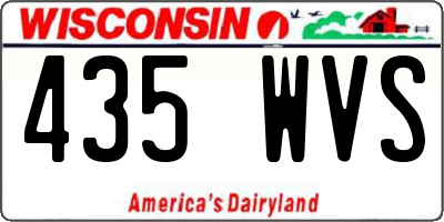WI license plate 435WVS
