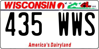 WI license plate 435WWS