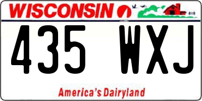 WI license plate 435WXJ