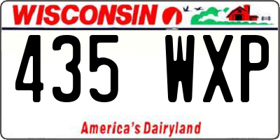 WI license plate 435WXP