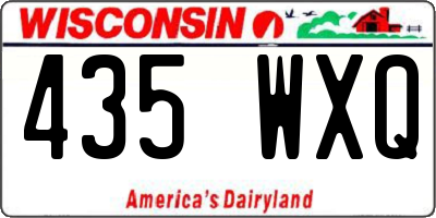 WI license plate 435WXQ