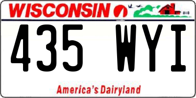 WI license plate 435WYI