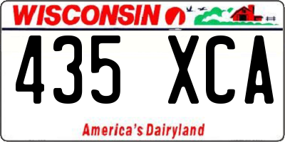 WI license plate 435XCA