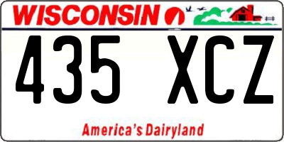 WI license plate 435XCZ