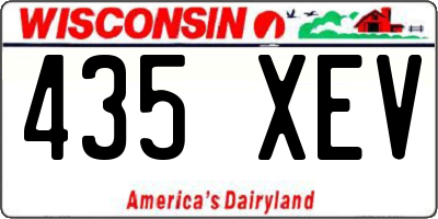 WI license plate 435XEV