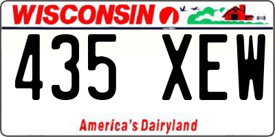 WI license plate 435XEW